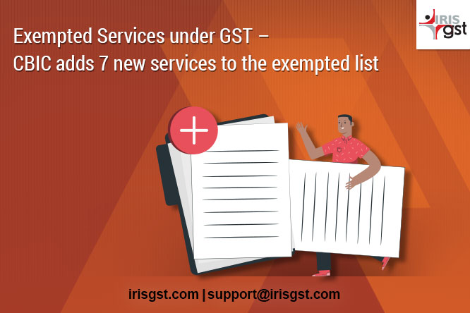Exempted services under GST