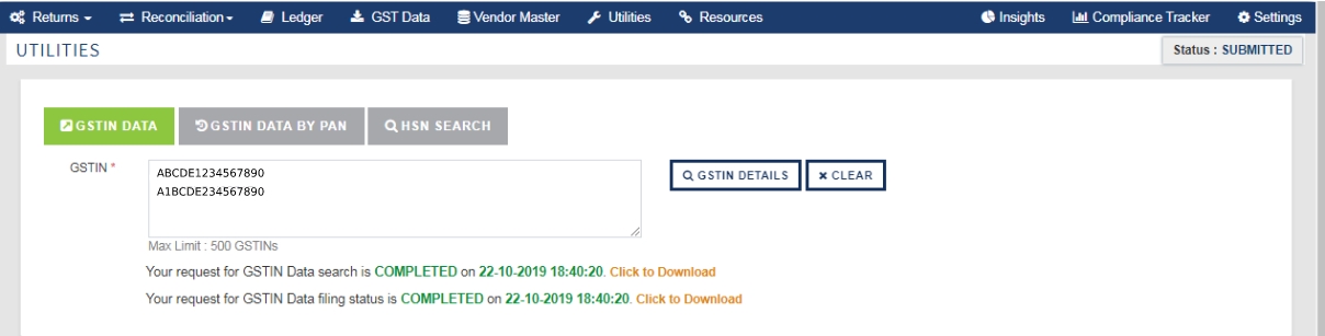 GSTIN Search - Feature of IRIS Sapphire -1