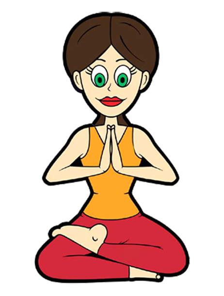 Young girl in lotus position. padmasana women meditation. sketch • wall  stickers pattern, school, aura | myloview.com