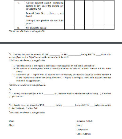 Form GST RFD-06 part-2