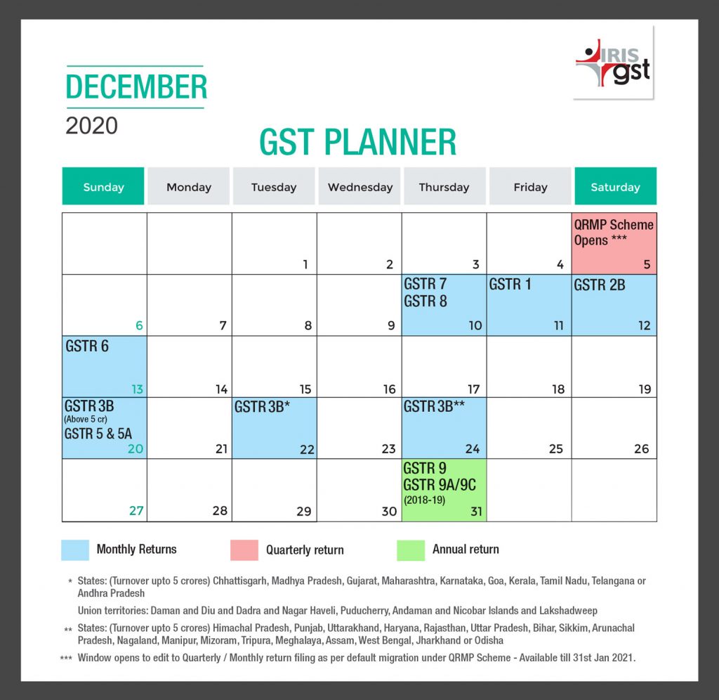 December Compliance Calendar