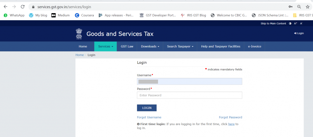 Login to GST Portal-peridot help