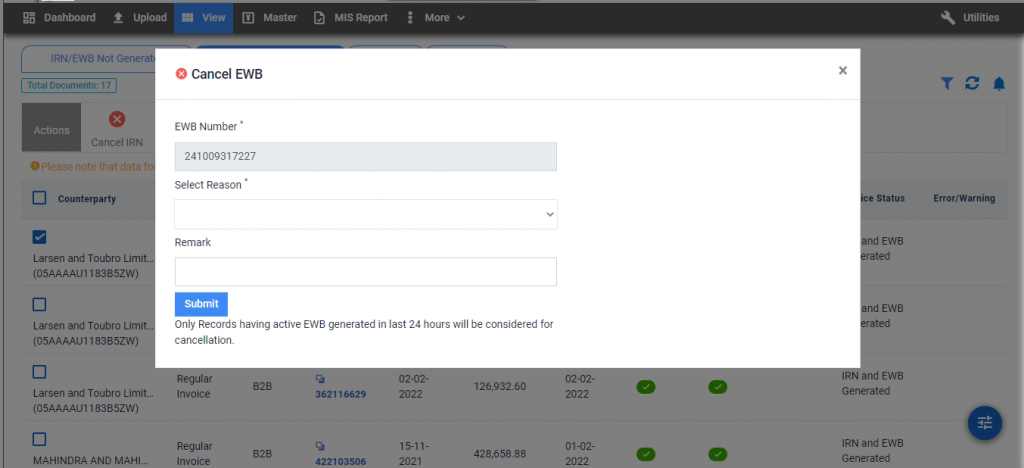 7 Cancel EWB through IRP new