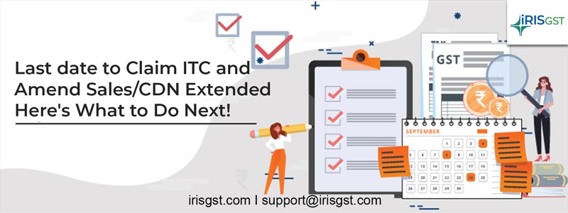 laim ITC and amend sales/CDN extended